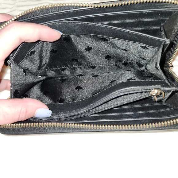 EUC Kate Spade bicolor continental zip wallet - Picture 7 of 11